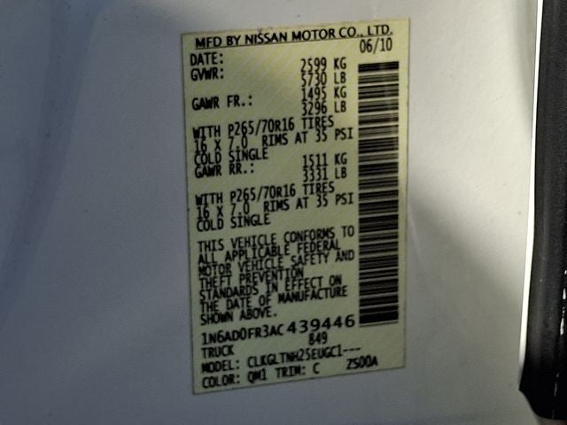 2010 Nissan Frontier SE I4