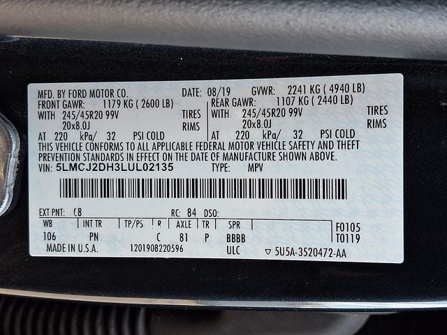 2020 Lincoln Corsair Reserve