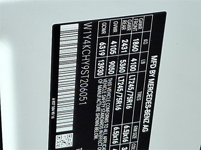 2025 Mercedes-Benz Sprinter 2500 Cargo 170 WB High Roof