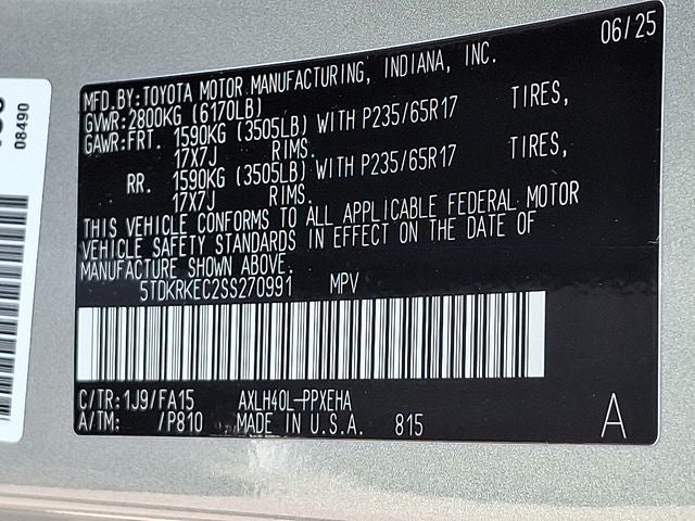 2025 Toyota Sienna LE 8 Passenger