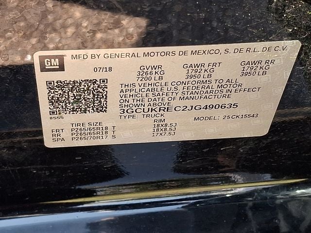 2018 Chevrolet Silverado 1500 LT LT2