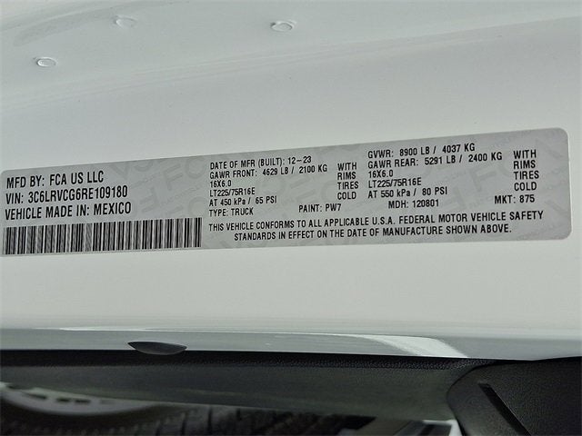 2024 RAM ProMaster Cargo Van Tradesman