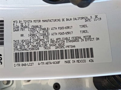 2020 Toyota Tacoma 4WD SR5