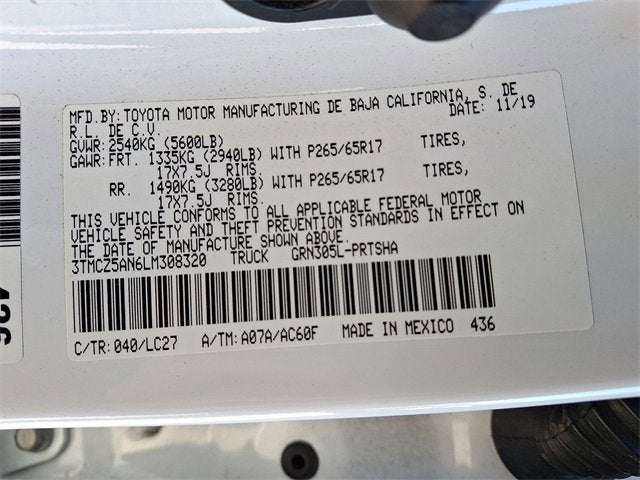 2020 Toyota Tacoma 4WD SR5