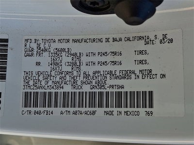 2020 Toyota Tacoma 4WD SR5