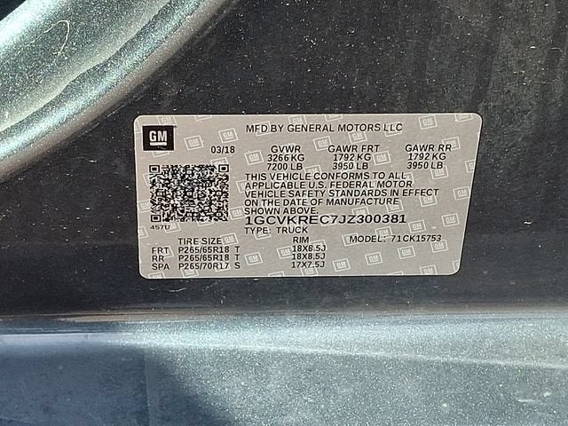 2018 Chevrolet Silverado 1500 LT
