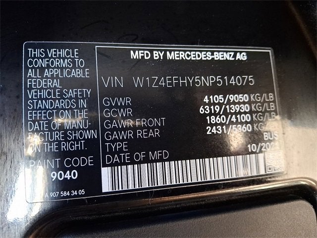 2022 Mercedes-Benz Sprinter Passenger Van 2500 STANDARD ROO