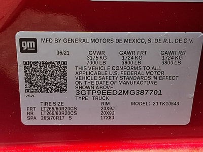 2021 GMC Sierra 1500 AT4