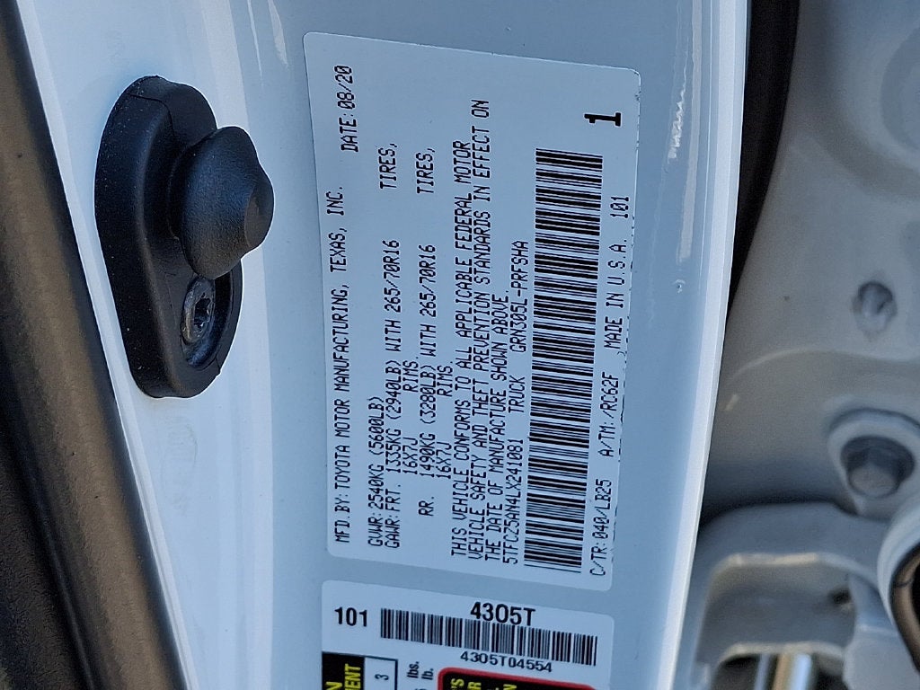 2020 Toyota Tacoma 4WD SR5