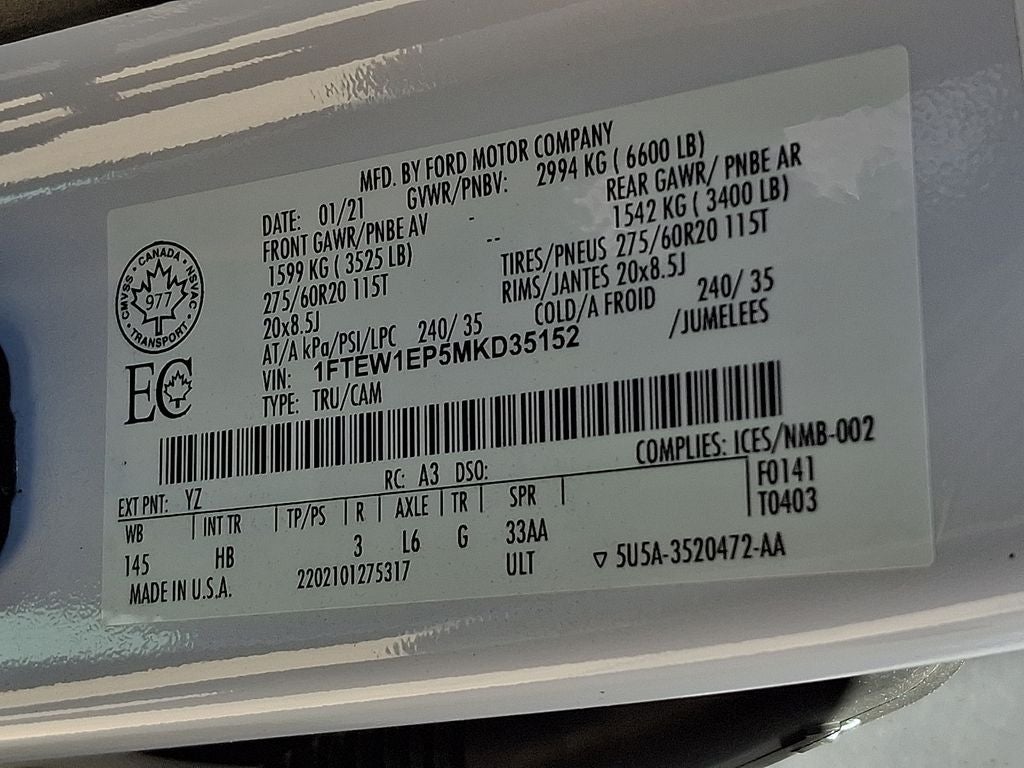 2021 Ford F-150 Lariat