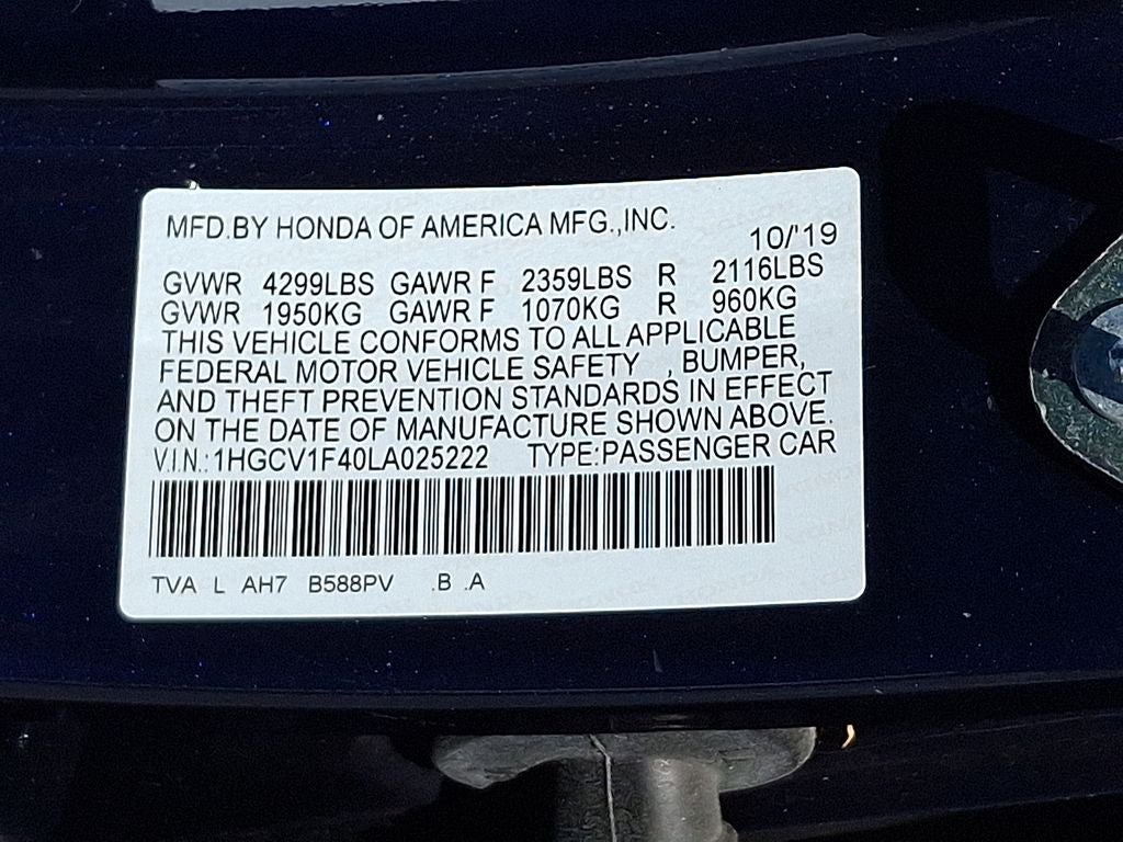 2020 Honda Accord EX