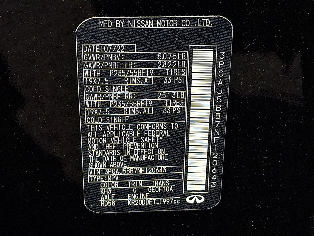 2022 INFINITI QX50 LUXE