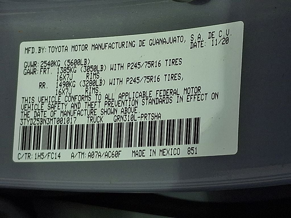 2021 Toyota Tacoma SR5 V6