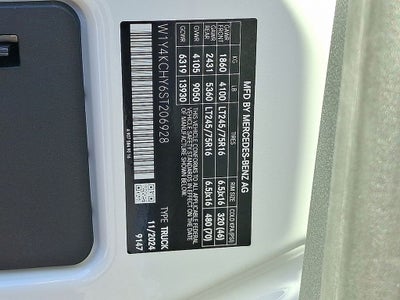 2025 Mercedes-Benz Sprinter 2500 Cargo 170 WB High Roof