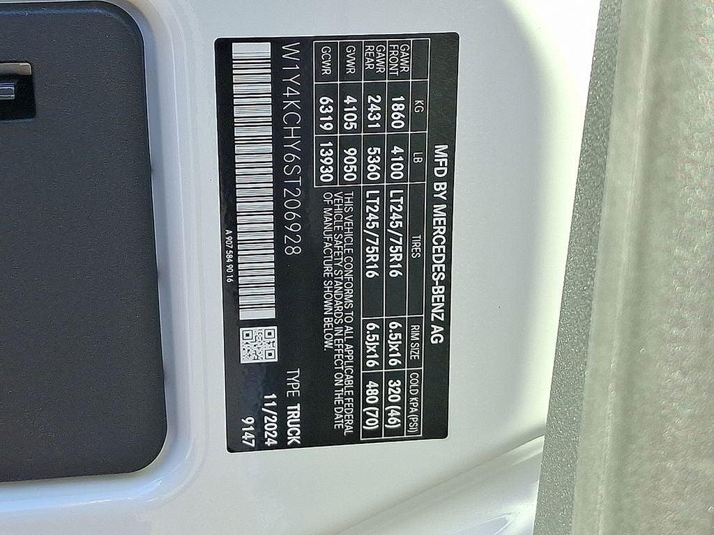 2025 Mercedes-Benz Sprinter 2500 Cargo 170 WB High Roof