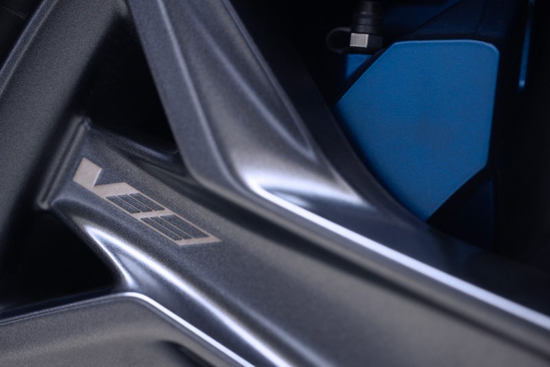 Close-up of the 2026 OPTIQ-V Brembo Performance Front Brakes | Randy Marion Cadillac Jacksonville in Jacksonville FL